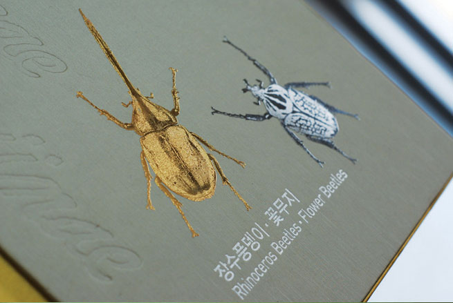 Metal Sticker for Book Cover_beetle  Made in Korea